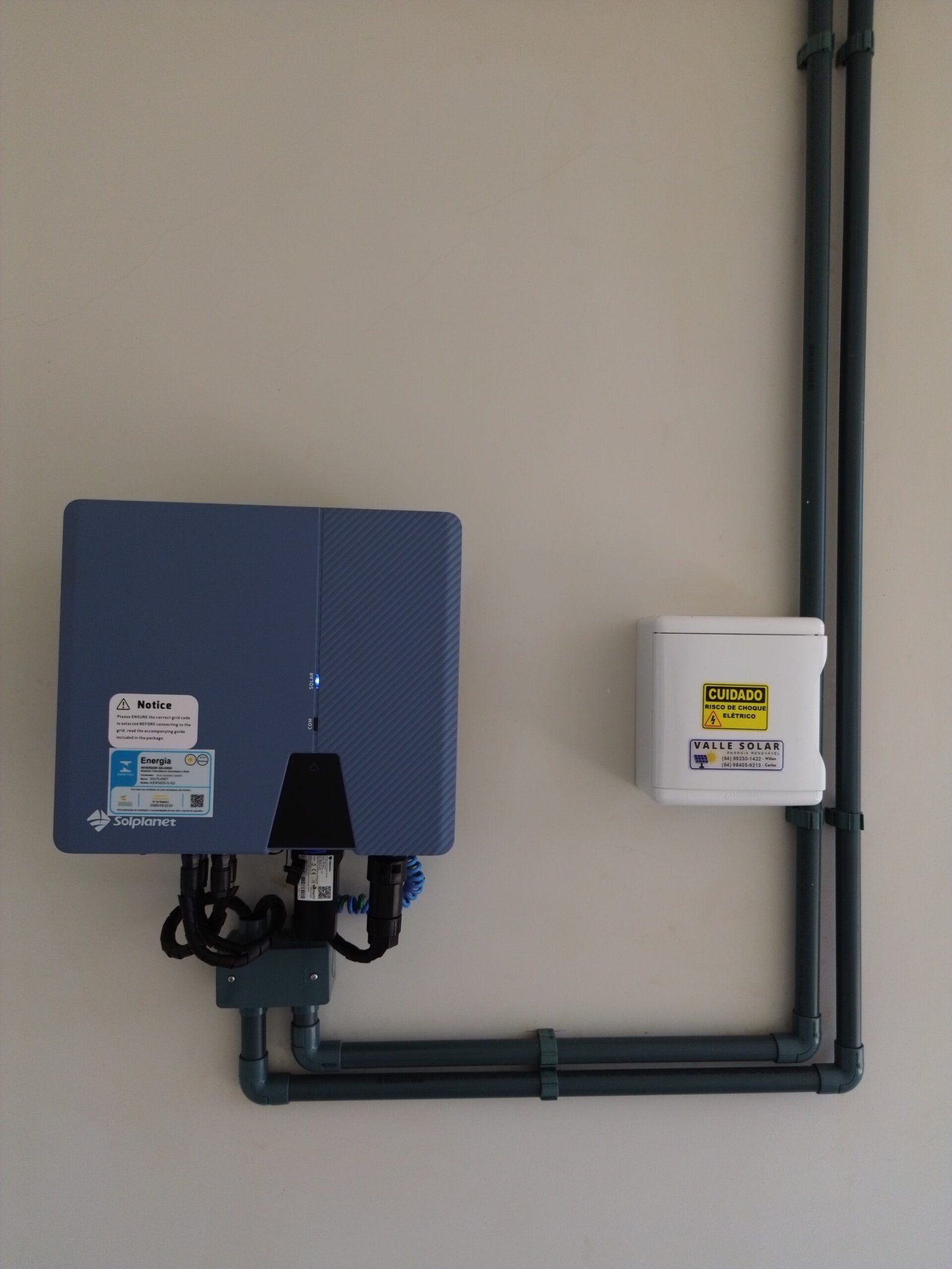 Instalação de inversor solar e proteções elétricas - Valle Solar (Quirinópolis e Triângulo Mineiro)